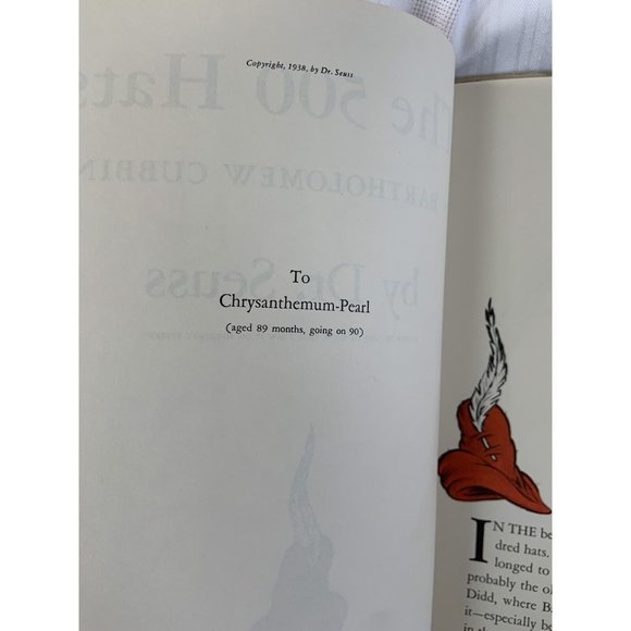 The 500 Hats of Bartholomew Cubbins by Dr Seuss 1938 Hb Dj First Edition - Picture 5 of 8